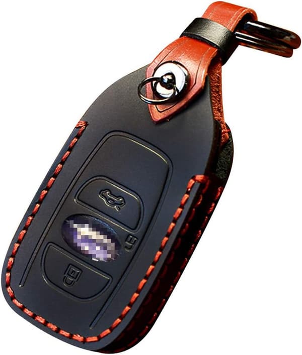 スバル車用 本革レザーキーカバー スマピタくん (黒)