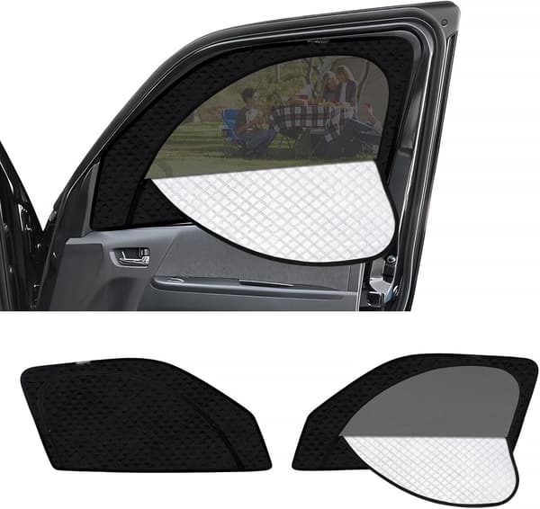 ハイエース 200系 専用 マグネット式サンシェード 2in1 車用 メッシュカーテン UVカット 日除け 断熱 通気性 2枚セット