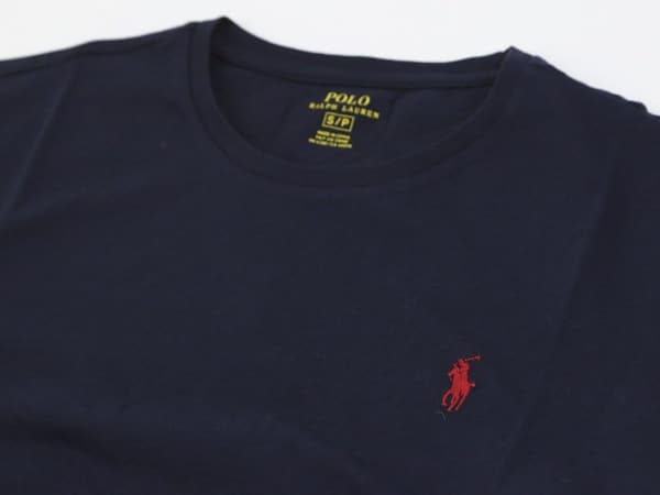 メンズ ポニー刺繍 クルーネック Tシャツ 無地 0107244