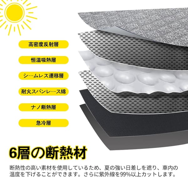 日産キックス専用フロントサンシェード UVカット 日焼け防止 2020年6月～現在用
