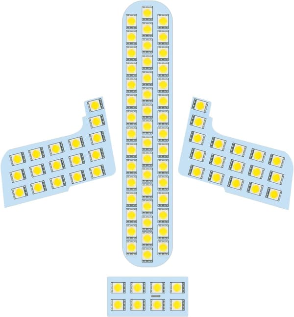日産キックス P15専用 LEDルームランプ 4点セット 高輝度6000Kホワイト 取り扱い工具付