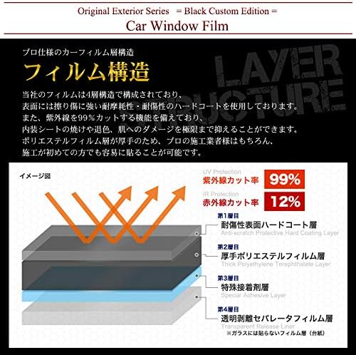 スペーシア MK53S 用 カスタムダークスモーク カーフィルム リアセット