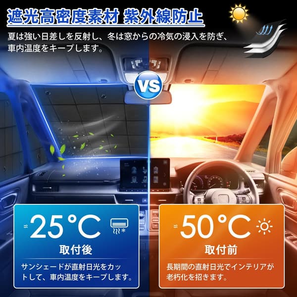 フォレスター SK系 吸盤タイプ サンシェード 折り畳み式 断熱 UVカット 黒色 8PCSセット