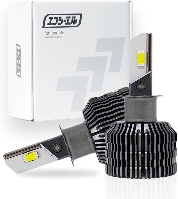 ライムイエローLEDヘッドライト・フォグランプ（車検対応・輸入車用・左右分2個入り）