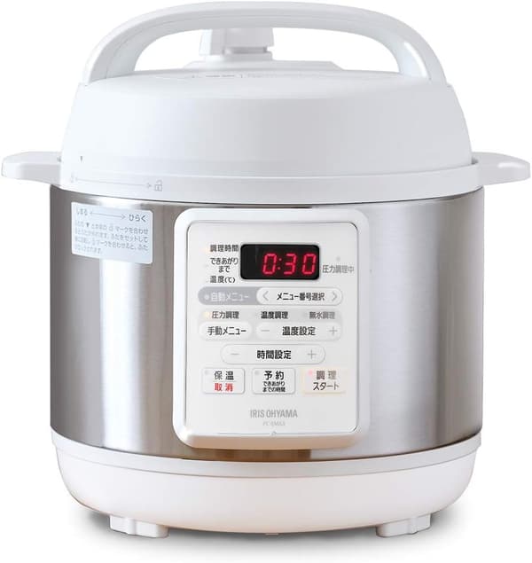 低温調理機能付き3L電気圧力鍋|アイリスオーヤマ PC-EMA3-W