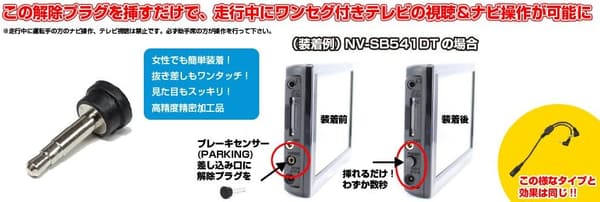 SANYO Panasonic ゴリラ用 パーキング解除プラグ (AN-PKP1)