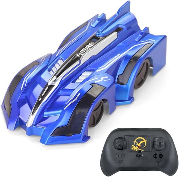 壁も天井を走る！エアロブレイク ラジコンカー (ブルー)