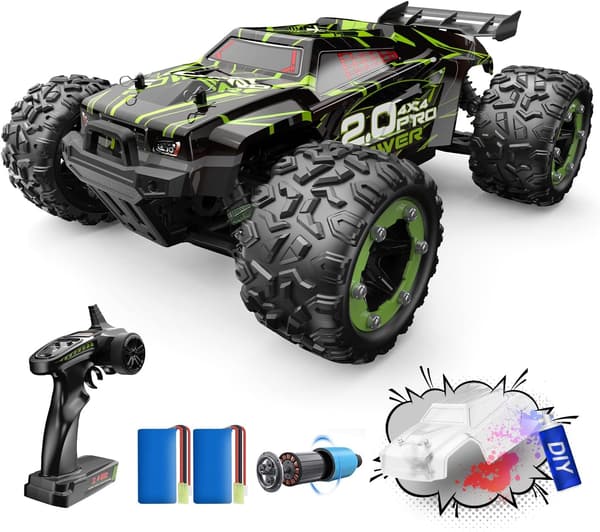 オフロードラジコンカー 60km/h ブラシレス 4WD 1:18スケール 大人・子供向け バッテリー2個付 誕生日・こどもの日ギフト