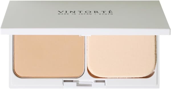 シルクミネラルプレストファンデーションケース（パフ付）無添加・石鹸オフ対応【色白肌向け】