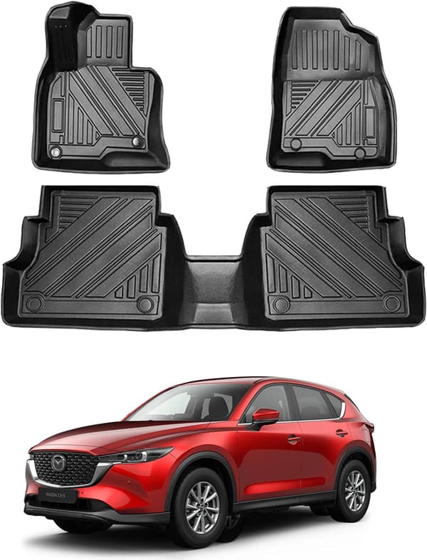マツダ CX-5 KF系専用 3Dフロアマット TPE製 防水・滑り止め・抗菌 3点セット