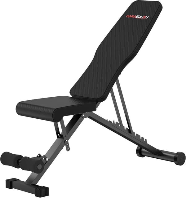 家庭用トレーニングベンチ ダンベル対応 折り畳み式 インクライン調節可能 耐荷重300kg 日本語説明書付き