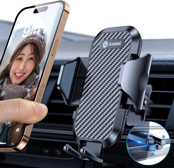 スマホホルダー 車 エアコン吹き出し口用 360度調整 取り付け簡単【2025年改良版】