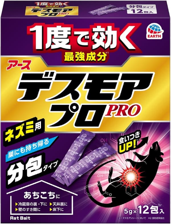 デスモア プロ 置き型殺鼠剤 12包入 屋内・屋外用