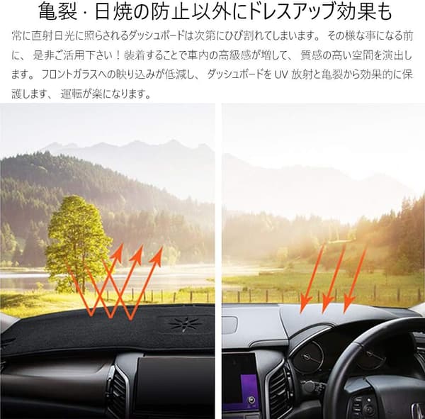 トヨタエスティマ50系専用ダッシュボードマット｜ポリエステル製｜内装保護用（2006年11月～2019年10月）