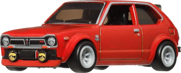 ホットウィール 日本の歴史的車両 73年式 ホンダシビック ミニカー 3歳以上用 レッド
