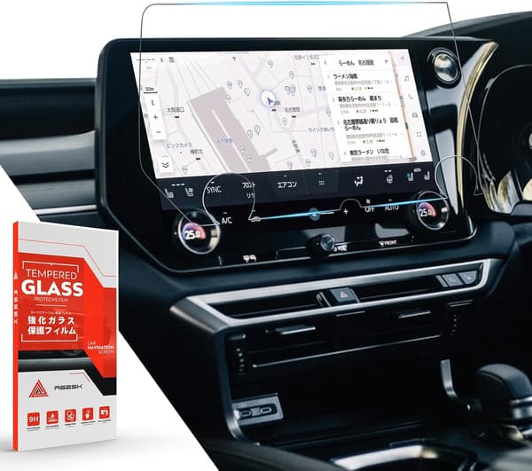 レクサスRX専用 14インチ強化ガラスナビ保護フィルム 傷防止・光沢仕上げ