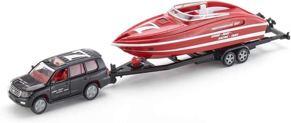 ランドクルーザー モーターボート積載トレーラー付き 乗用車模型 SK2543
