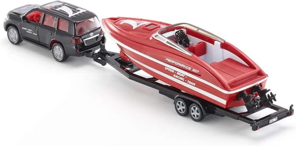 ランドクルーザー モーターボート積載トレーラー付き 乗用車模型 SK2543