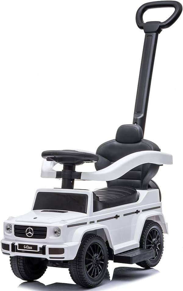 足けり乗用玩具 メルセデスベンツ G350d 2WAY 手押し棒付き (ホワイト)