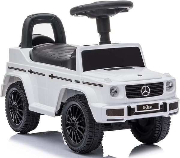 メルセデスベンツ Gクラス G350d 足けり乗用玩具 ホワイト 転倒防止ストッパー付き