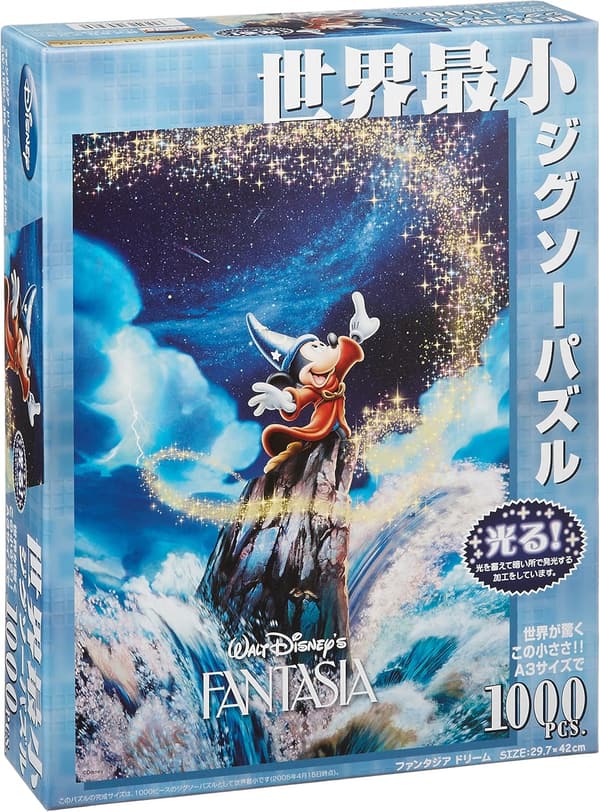 ディズニーファンタジア光るピース1000ピースジグソーパズル【日本製】（29.7×42cm）