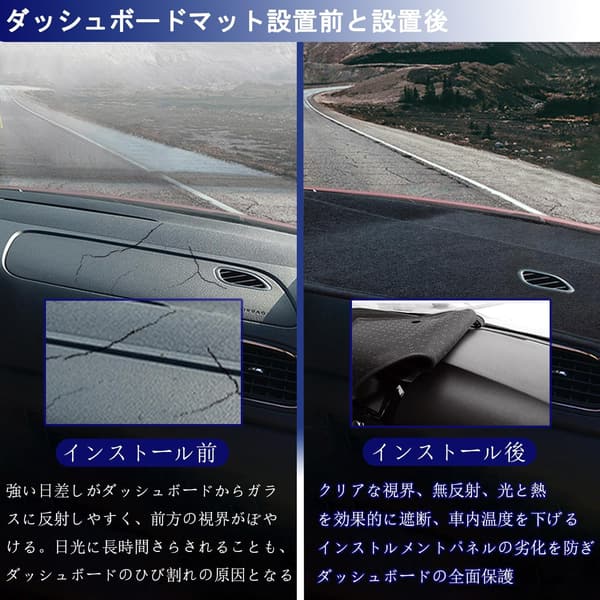 マツダ CX-5/CX-8専用ダッシュボードマット 日焼け・反射・劣化防止 2017年~2021年用