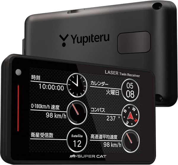 ユピテル レーザー光対応レーダー探知機 WR70 3.6型液晶タッチパネル 無線LAN機能搭載