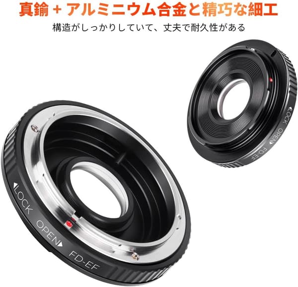 Canon FDマウントレンズ用マウントアダプター FD-EOS EFマウント対応