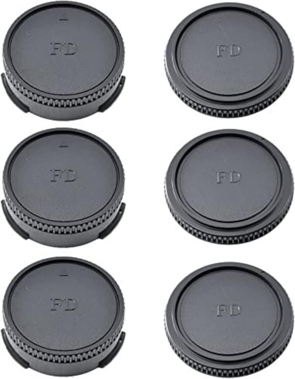 キャノンFDマウント互換 レンズリアキャップ3個 & ボディキャップ3個セット