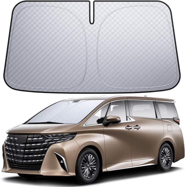 トヨタ アルファード・ヴェルファイア 40系用 断熱フロントサンシェード 収納ポーチ付き