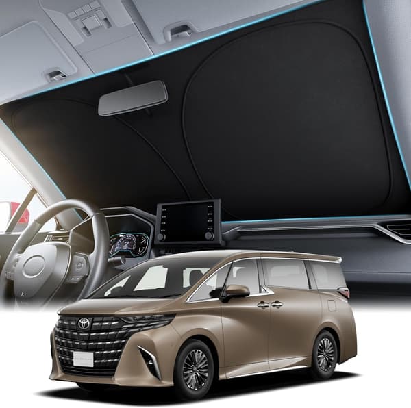 トヨタ アルファード・ヴェルファイア 40系専用 サンシェード 高遮光 UVカット 6層構造 折りたたみ収納袋付き