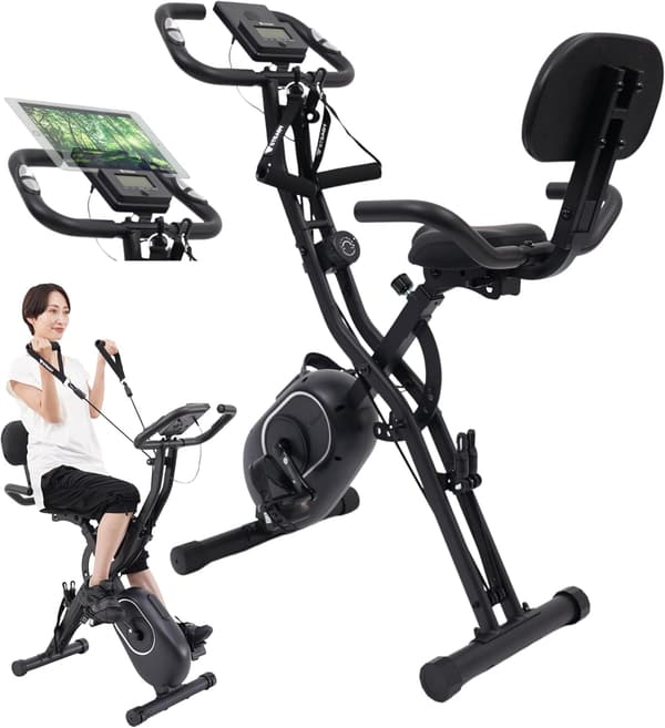 家庭用 静音 折り畳みフィットネスバイク エアロバイク サイクリングマシン ー MONOQLO年間ベストバイ2024受賞