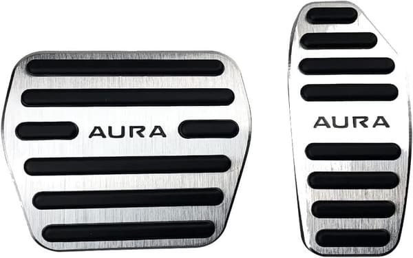 日産ノート E13型(2021年9月~)専用設計 アルミペダル 2点セット【滑り止め・防汚れ・防キズ】シルバー