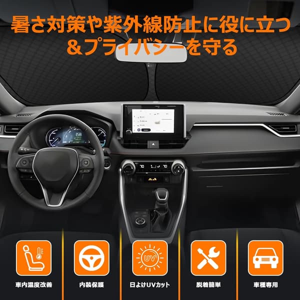 日産ノート E13系専用 フロントガラスサンシェード UVカット 折り畳み式6層構造 収納袋付き