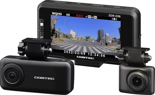 コムテック ドライブレコーダー 前後カメラ ZDR036 370万画素 GPS搭載 駐車監視 動体検知 高速起動 [出張取付サービス対応]