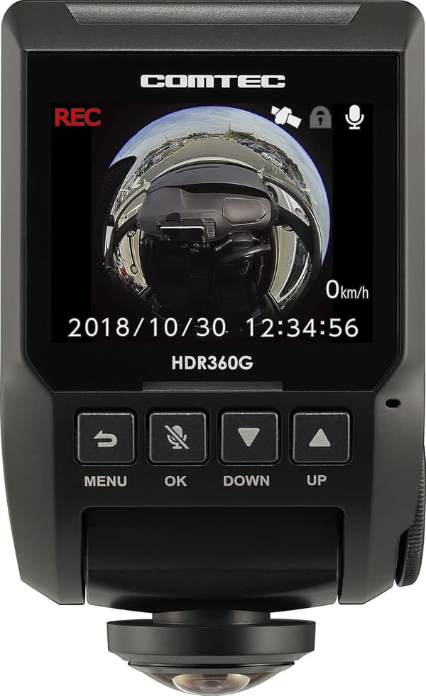 コムテック 360度対応 ドライブレコーダー HDR360G 340万画素 GPS/Gセンサー 12/24V対応 日本製 駐車監視機能付