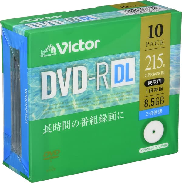 ビクター DVD-R DL 1回録画用 10枚 片面2層 215分 2-8倍速