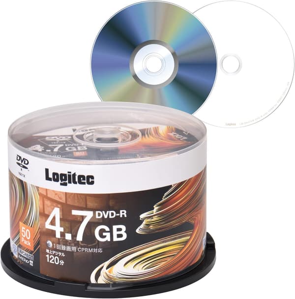 ロジテック CPRM対応 DVD-R 4.7GB 50枚パック 1回記録用 録画メディア