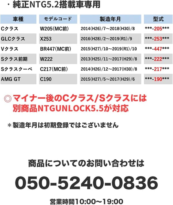 メルセデス車用 KUFATEC製 TVキャンセラー NTG5.2 日本語解説書付き 正規品
