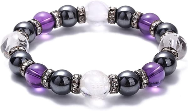 誕生石入り メンズ四神天然石ヘマタイトブレスレット