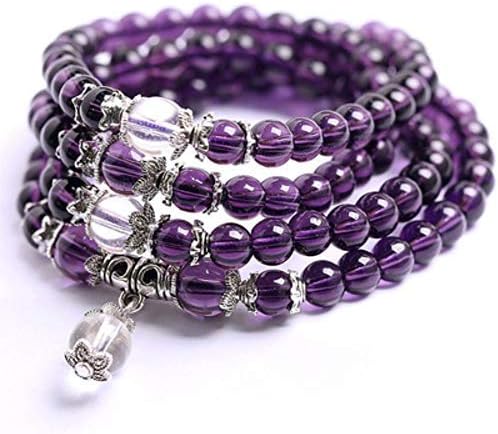 2月誕生石 アメジスト パワーストーン ブレスレット 6mm メンズ・レディース