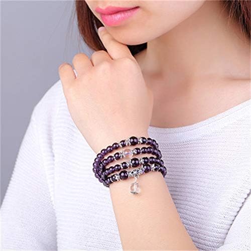 2月誕生石 アメジスト パワーストーン ブレスレット 6mm メンズ・レディース