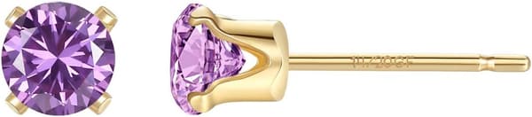 2月誕生石アメジストピアス 14金ゴールドフィルド 天然石パワーストーン