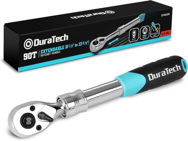 DuraTech 伸縮式ラチェットレンチ 差込角9.5mm 90山ギア