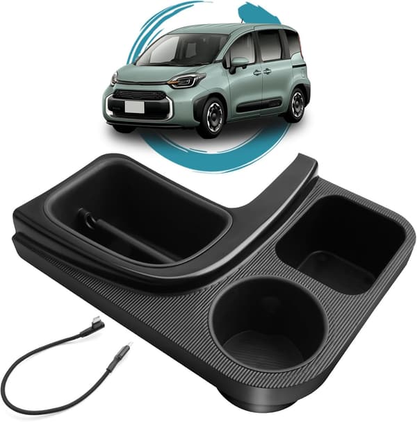 新型トヨタシエンタ10系専用ドリンクホルダー＆収納トレイ ABS製