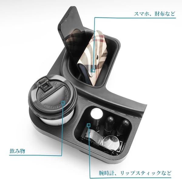新型トヨタシエンタ10系専用ドリンクホルダー＆収納トレイ ABS製