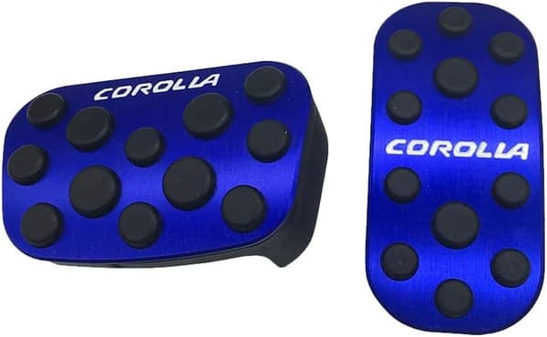 トヨタ 新型カローラクロス/ツーリング/セダン 210系 専用アルミペダル 2点セット（ブルー）滑り止め・防キズ・防汚れ