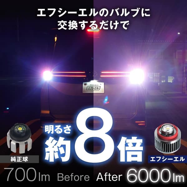ヴォクシーなど対応 交換用LEDバックランプ タイプA 2個セット