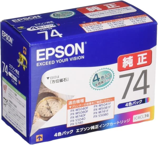 エプソン純正インクカートリッジ IC4CL74 4色パック