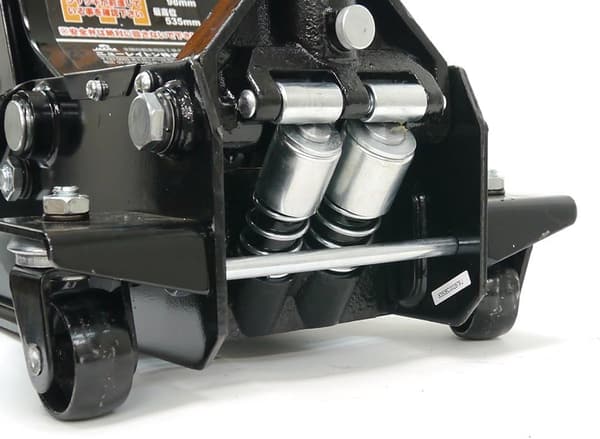 ローダウンガレージジャッキ 3.25t ダブルピストン 98mm〜535mm 低床 軽自動車〜大型車対応【ラバーパッド付】